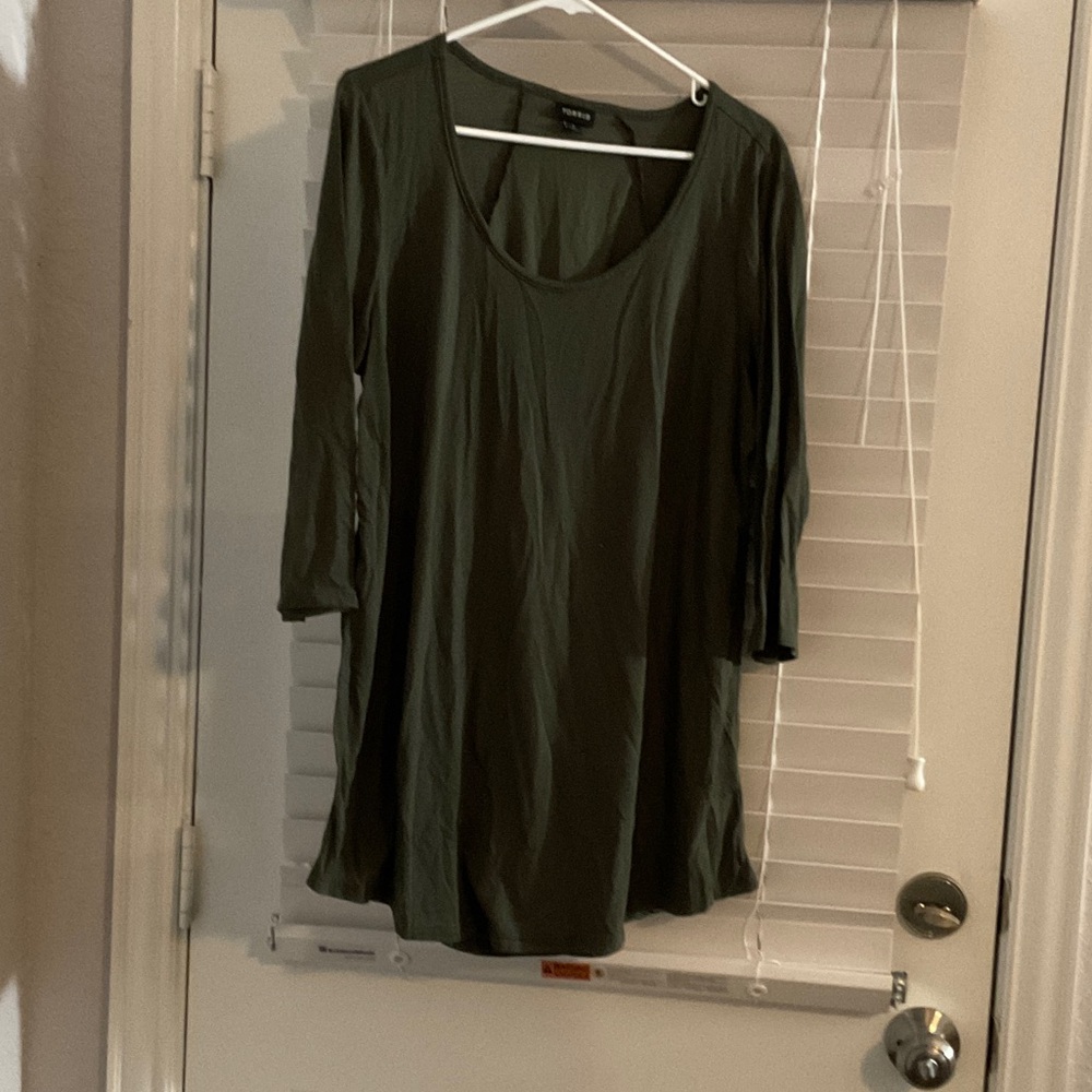 Torrid Dark Olive Blouse